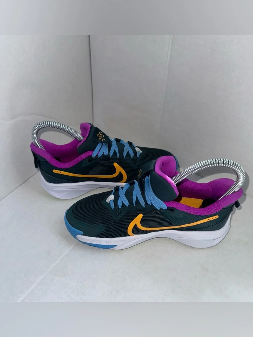 Nike Star Runner 4 Little Kids Shoes Deep Jungle Multi Color Size 1Y DX7614-300